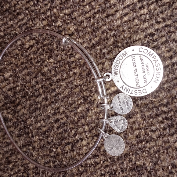Alex and Ani Endless Knot Charm bangle bracelet - Picture 3 of 3